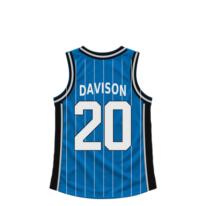 Orlando Magic jersey keychain — JD Davison #20. Exact saved player artwork preview.