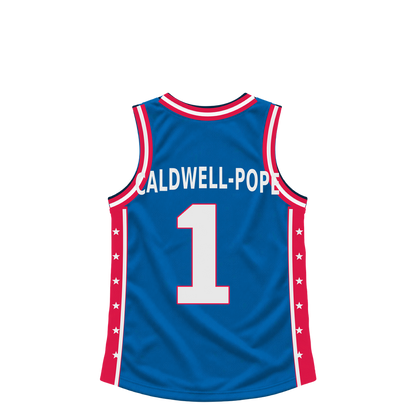 Philadelphia 76Ers jersey keychain — Kentavious Caldwell-Pope #1. Exact saved player artwork preview.