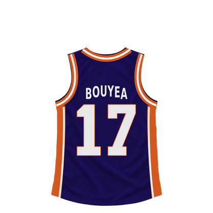 Phoenix Suns jersey keychain — Jamaree Bouyea #17. Exact saved player artwork preview.
