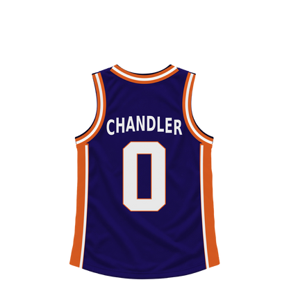 Phoenix Suns jersey keychain — Kennedy Chandler #0. Exact saved player artwork preview.