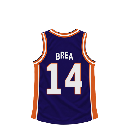 Phoenix Suns jersey keychain — Koby Brea #14. Exact saved player artwork preview.