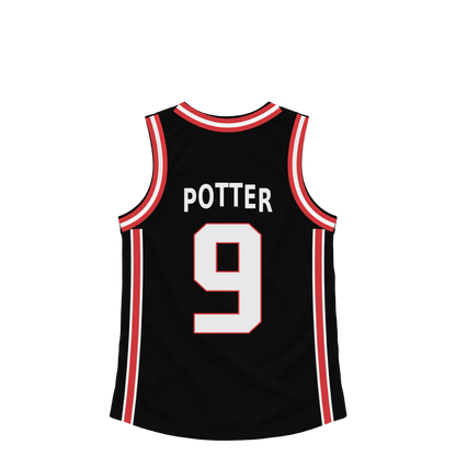 Portland Trail Blazers jersey keychain — Micah Potter #9. Exact saved player artwork preview.