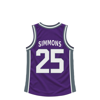 Sacramento Kings jersey keychain — Ben Simmons #25. Exact saved player artwork preview.
