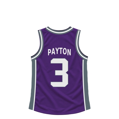 Sacramento Kings jersey keychain — Elfrid Payton #3. Exact saved player artwork preview.