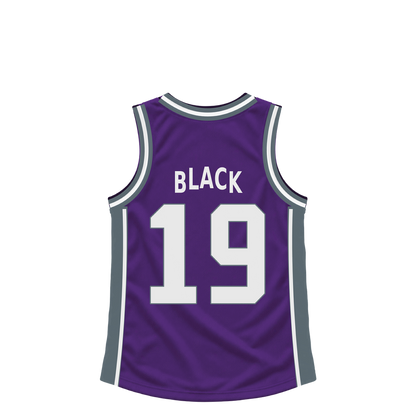 Sacramento Kings jersey keychain — Leaky Black #19. Exact saved player artwork preview.