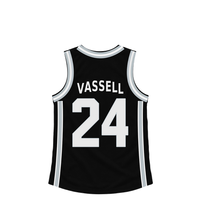 San Antonio Spurs jersey keychain — Devin Vassell #24. Exact saved player artwork preview.