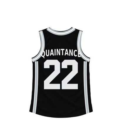 San Antonio Spurs jersey keychain — Jayden Quaintance #22. Exact saved player artwork preview.