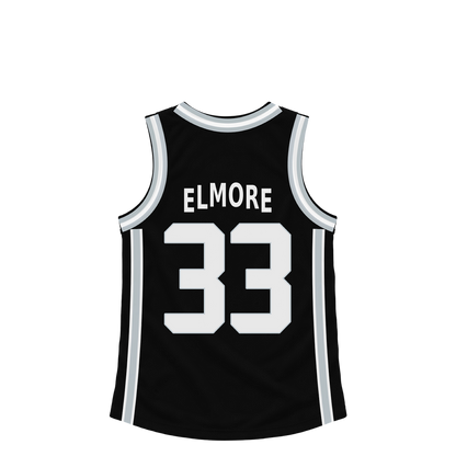 San Antonio Spurs jersey keychain — Jon Elmore #33 — Earlier design. Exact saved player artwork preview.