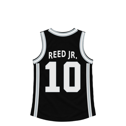 San Antonio Spurs jersey keychain — Tarris Reed Jr. #10. Exact saved player artwork preview.