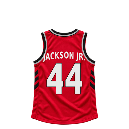 Toronto Raptors jersey keychain — Andre Jackson Jr. #44 — Earlier design. Exact saved player artwork preview.