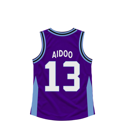 Utah Jazz jersey keychain — Jonas Aidoo #13. Exact saved player artwork preview.