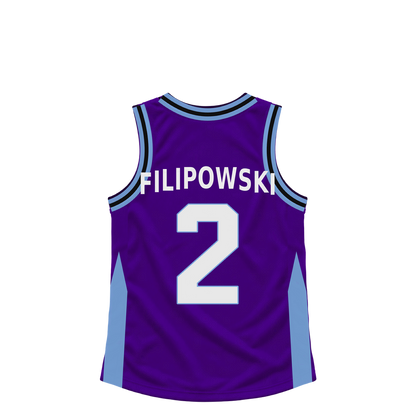 Utah Jazz jersey keychain — Kyle Filipowski #2. Exact saved player artwork preview.