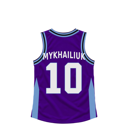 Utah Jazz jersey keychain — Svi Mykhailiuk #10. Exact saved player artwork preview.