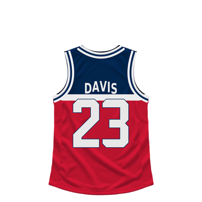 Washington Wizards jersey keychain — Anthony Davis #23. Exact saved player artwork preview.