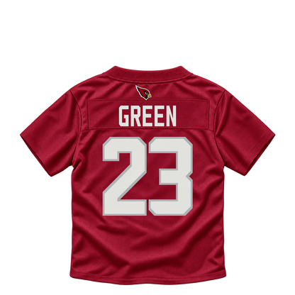Arizona Cardinals jersey keychain — Art Green #23. Exact saved player artwork preview.