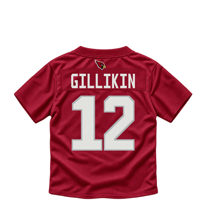 Arizona Cardinals jersey keychain — Blake Gillikin #12. Exact saved player artwork preview.