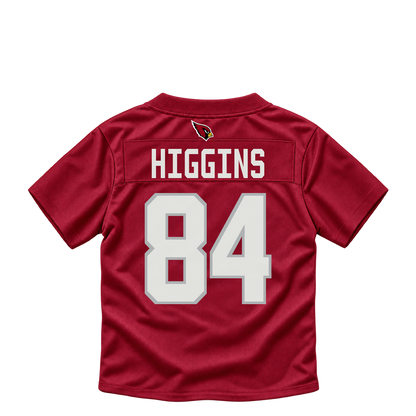 Arizona Cardinals jersey keychain — Elijah Higgins #84. Exact saved player artwork preview.