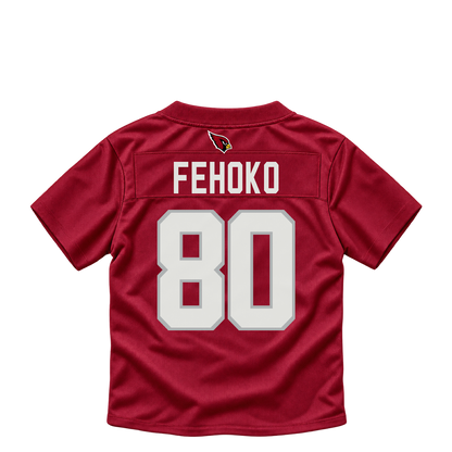 Arizona Cardinals jersey keychain — Simi Fehoko #80. Exact saved player artwork preview.