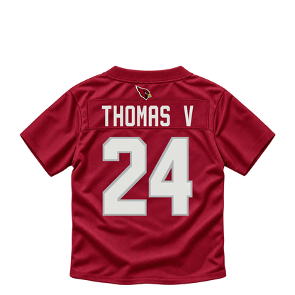 Arizona Cardinals jersey keychain — Starling Thomas V #24. Exact saved player artwork preview.