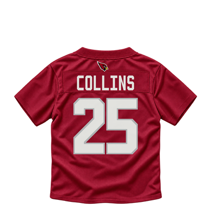 Arizona Cardinals jersey keychain — Zaven Collins #25. Exact saved player artwork preview.
