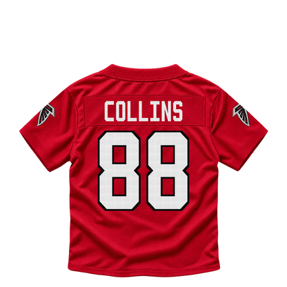 Atlanta Falcons jersey keychain — Beaux Collins #88. Exact saved player artwork preview.