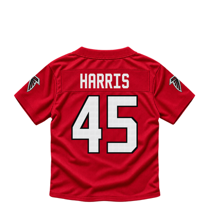 Atlanta Falcons jersey keychain — Christian Harris #45. Exact saved player artwork preview.