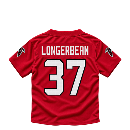 Atlanta Falcons jersey keychain — Robert Longerbeam #37. Exact saved player artwork preview.