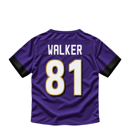 Baltimore Ravens jersey keychain — Devontez Walker #81. Exact saved player artwork preview.