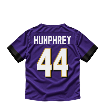 Baltimore Ravens jersey keychain — Marlon Humphrey #44. Exact saved player artwork preview.