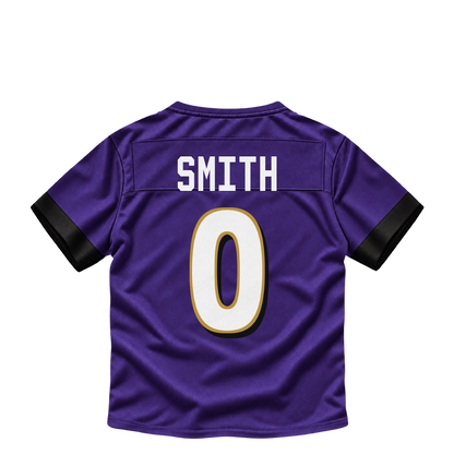Baltimore Ravens jersey keychain — Roquan Smith #0. Exact saved player artwork preview.