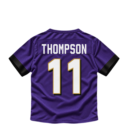 Baltimore Ravens jersey keychain — Skylar Thompson #11. Exact saved player artwork preview.