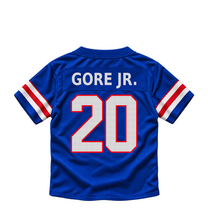 Buffalo Bills jersey keychain — Frank Gore Jr. #20. Exact saved player artwork preview.