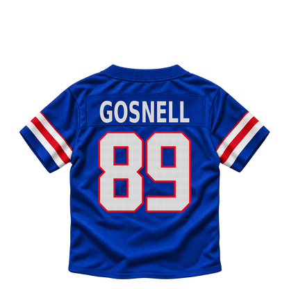 Buffalo Bills jersey keychain — Stephen Gosnell #89. Exact saved player artwork preview.