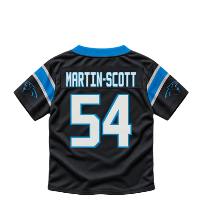 Carolina Panthers jersey keychain — Bam Martin-Scott #54. Exact saved player artwork preview.