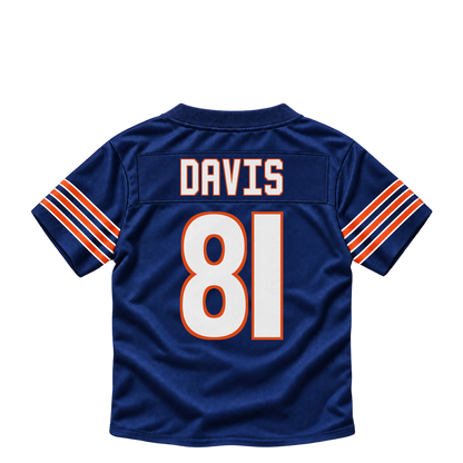 Chicago Bears jersey keychain — Kaden Davis #81. Exact saved player artwork preview.