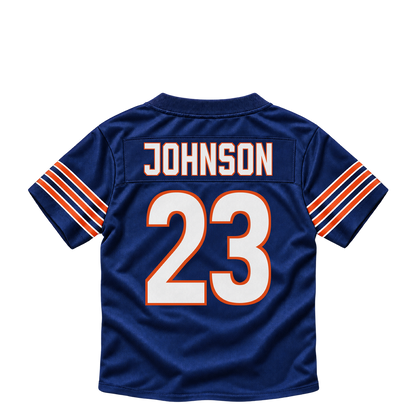 Chicago Bears jersey keychain — Roschon Johnson #23. Exact saved player artwork preview.