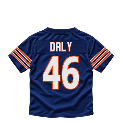 Chicago Bears jersey keychain — Scott Daly #46. Exact saved player artwork preview.