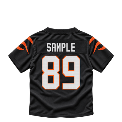 Cincinnati Bengals jersey keychain — Drew Sample #89. Exact saved player artwork preview.