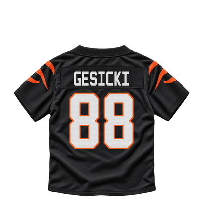 Cincinnati Bengals jersey keychain — Mike Gesicki #88. Exact saved player artwork preview.