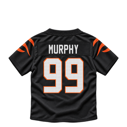 Cincinnati Bengals jersey keychain — Myles Murphy #99. Exact saved player artwork preview.