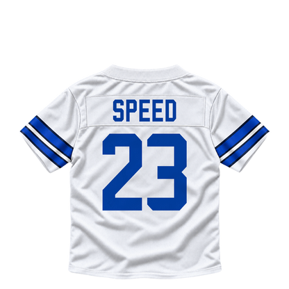 Dallas Cowboys jersey keychain — Ameer Speed #23. Exact saved player artwork preview.