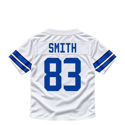 Dallas Cowboys jersey keychain — Anthony Smith #83. Exact saved player artwork preview.