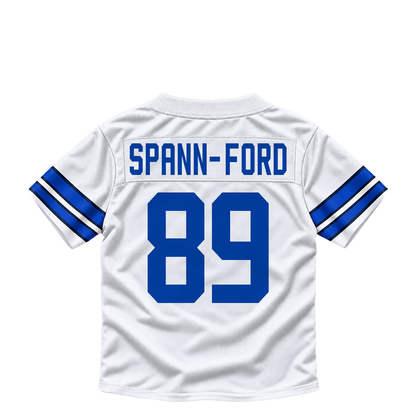 Dallas Cowboys jersey keychain — Brevyn Spann-Ford #89. Exact saved player artwork preview.
