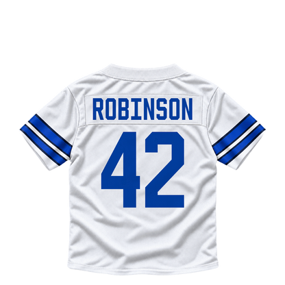 Dallas Cowboys jersey keychain — Curtis Robinson #42. Exact saved player artwork preview.
