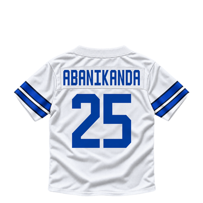 Dallas Cowboys jersey keychain — Israel Abanikanda #25. Exact saved player artwork preview.