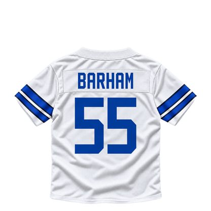 Dallas Cowboys jersey keychain — Jaishawn Barham #55. Exact saved player artwork preview.