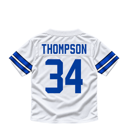 Dallas Cowboys jersey keychain — Jalen Thompson #34. Exact saved player artwork preview.