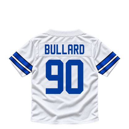 Dallas Cowboys jersey keychain — Jonathan Bullard #90. Exact saved player artwork preview.