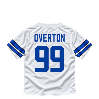 Dallas Cowboys jersey keychain — LT Overton #99. Exact saved player artwork preview.