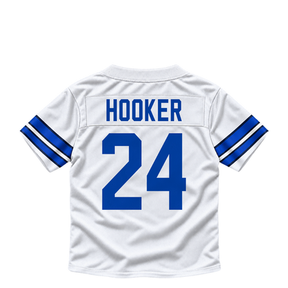 Dallas Cowboys jersey keychain — Malik Hooker #24. Exact saved player artwork preview.
